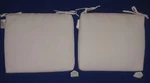 At Home By Brentwood Originals 2PC Tristan White Chair Cushions Ties Nwt. Fixed Price $39.00.