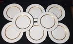 Retroneu Imperial Gold Porcelain 22K Band -set Of 8 Plates Oven Table China. Fixed Price $75.00.